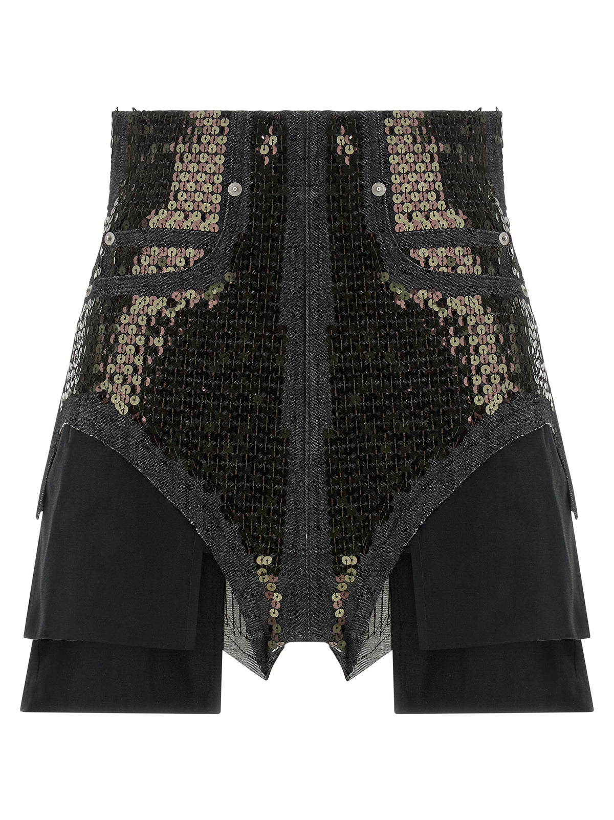 Shorts Bermudas Rick Owens en Coton Noir