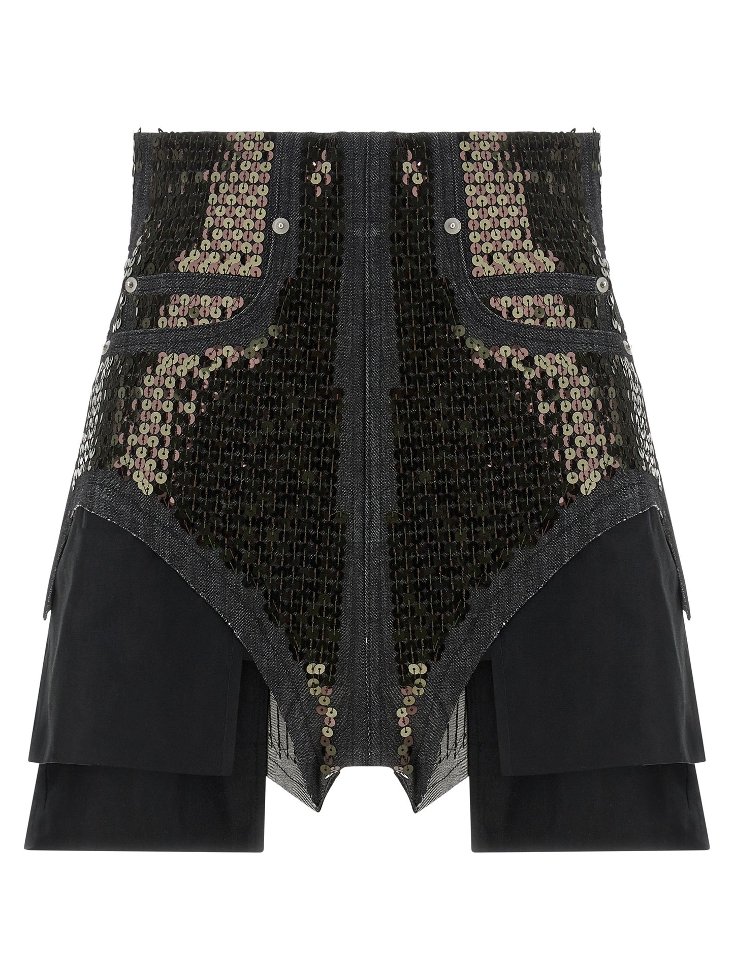 Rick Owens Black Cotton Bermuda Shorts