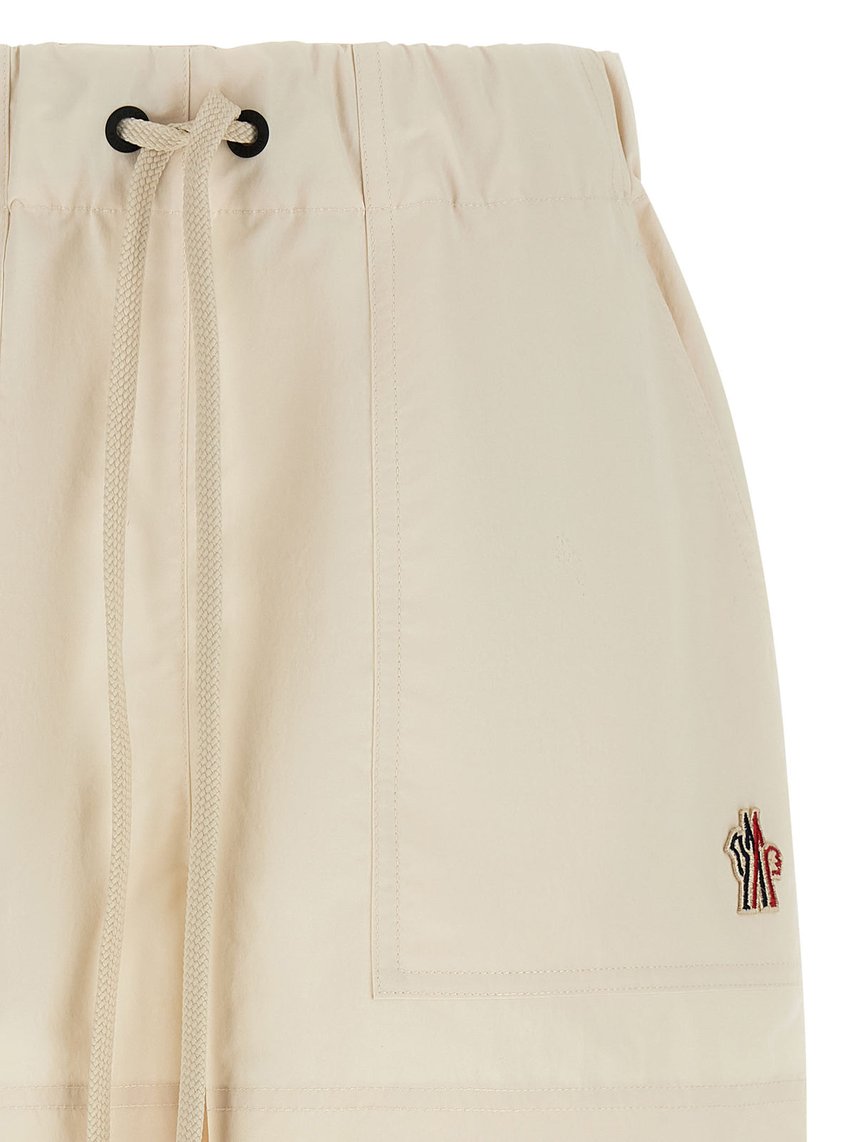 Short de sport en polyester blanc Moncler Grenoble