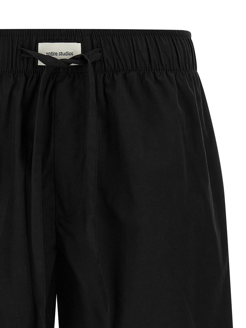 Entire Studios Black Cotton Bermuda Shorts