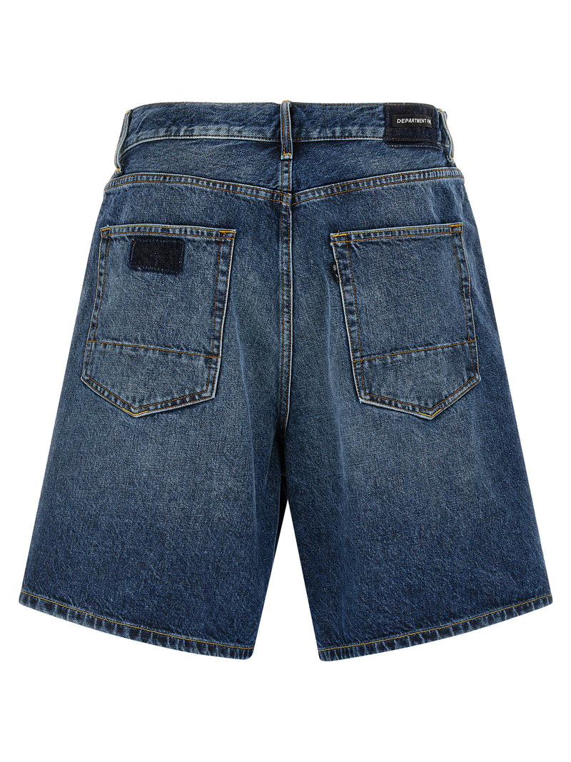 Department 5 Blue Cotton Bermuda Shorts