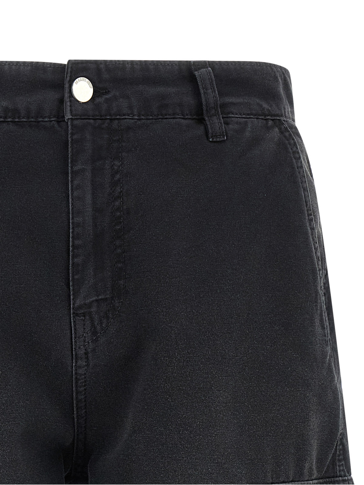 44 Label Group Bold Cargo Black Cotton Bermuda Shorts