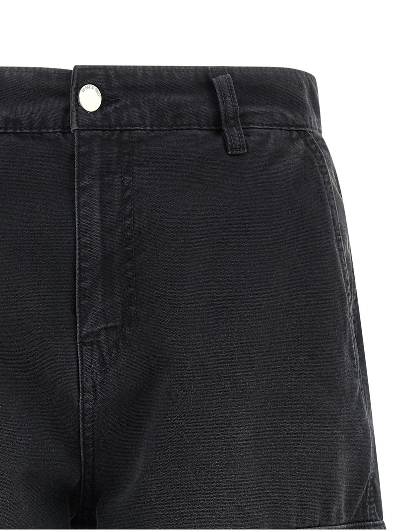 44 Label Group Black Cotton Bermuda Shorts