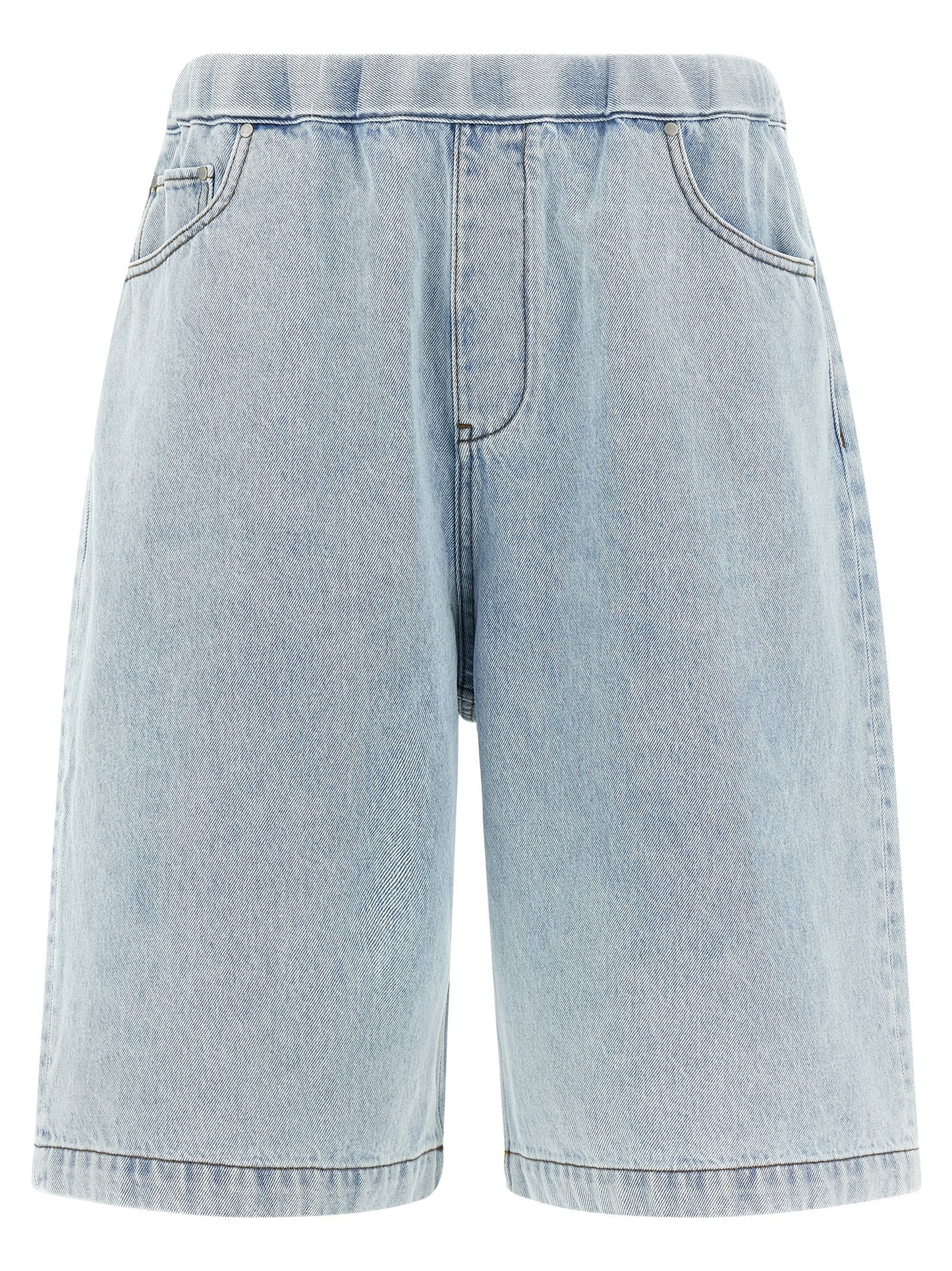 Entire Studios Blue Cotton Bermuda Shorts