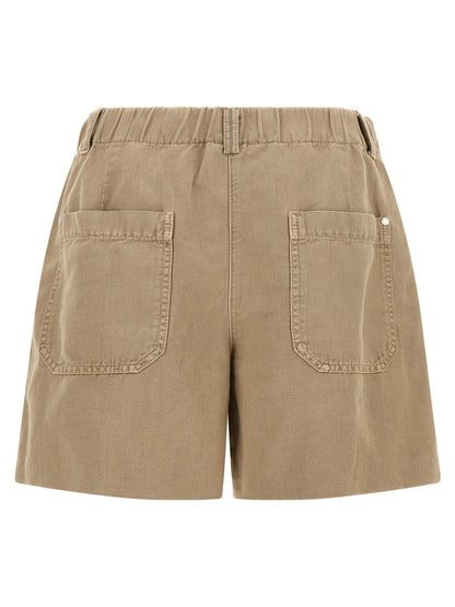 Brunello Cucinelli Beige Cotton Bermuda Shorts