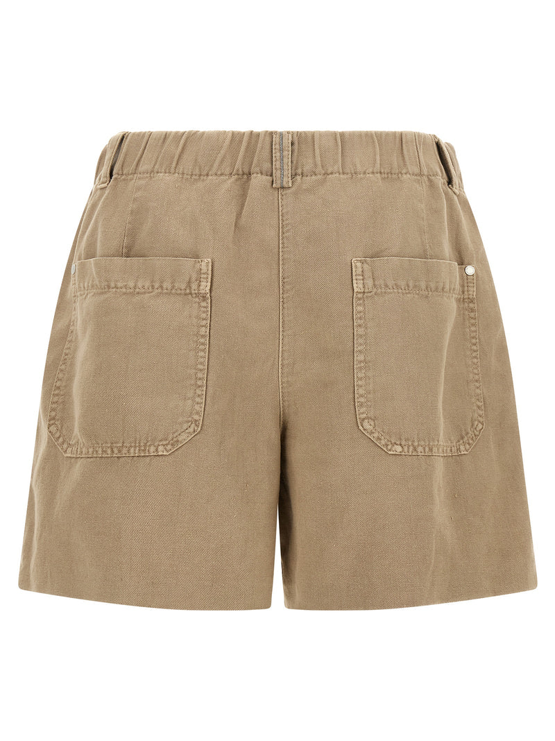 Brunello Cucinelli Beige Cotton Bermuda Shorts