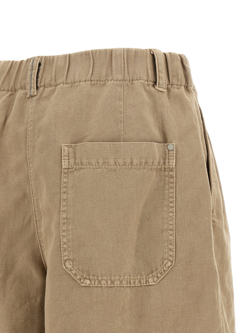 Brunello Cucinelli Beige Cotton Bermuda Shorts