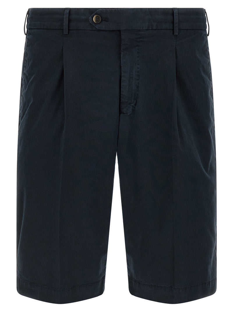 PT Torino Blue Cotton Bermuda Shorts