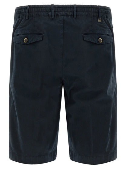 PT Torino Blue Cotton Bermuda Shorts