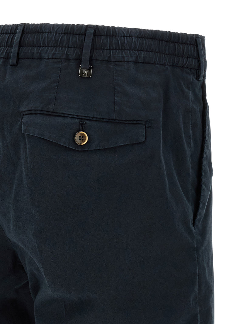 PT Torino Blue Cotton Bermuda Shorts