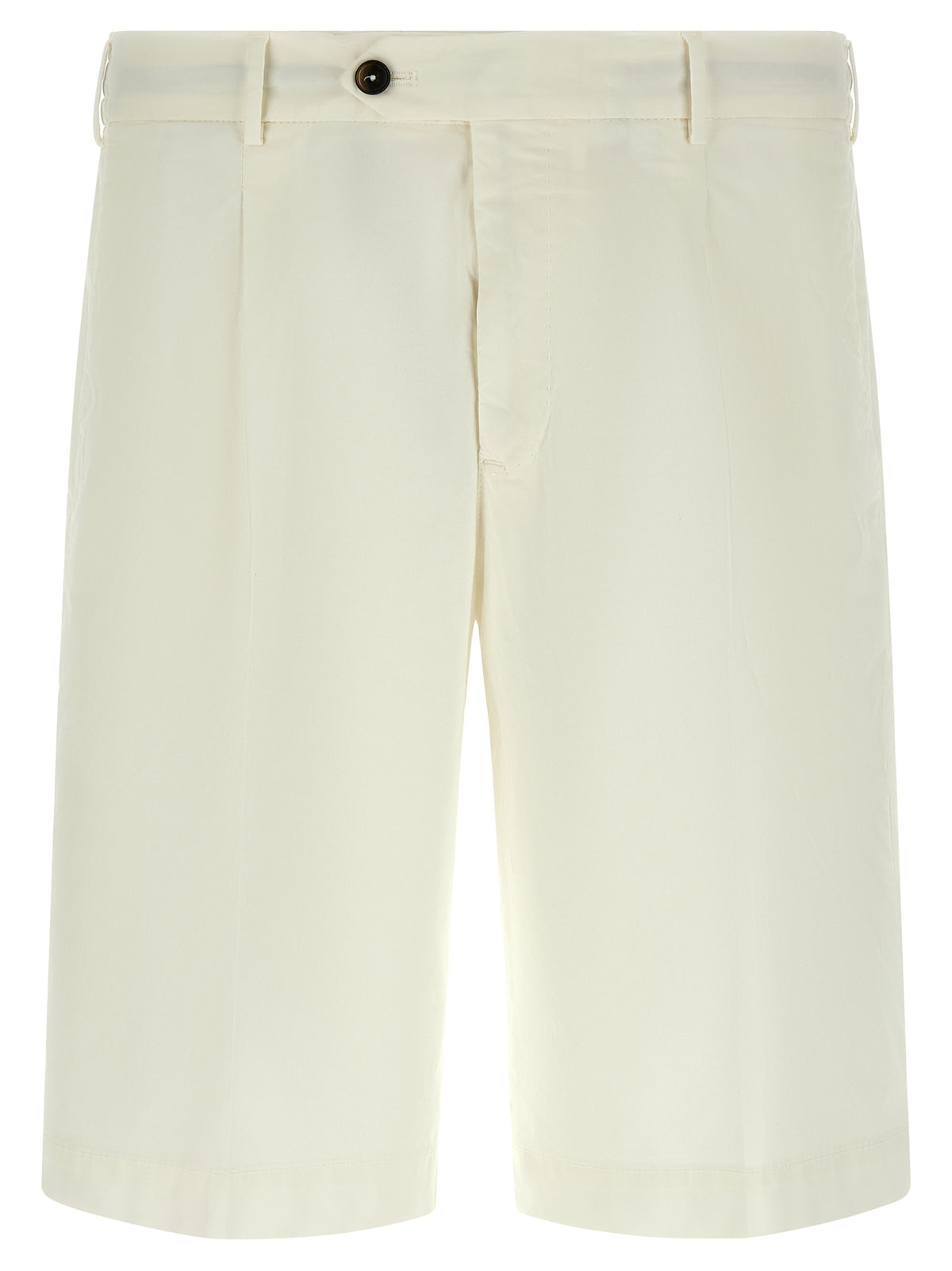 PT Torino White Cotton Bermuda Shorts