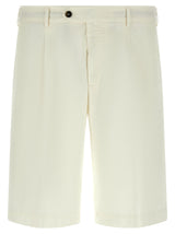 PT Torino White Cotton Bermuda Shorts