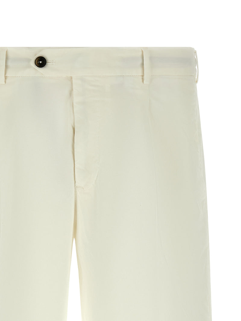 PT Torino White Cotton Bermuda Shorts