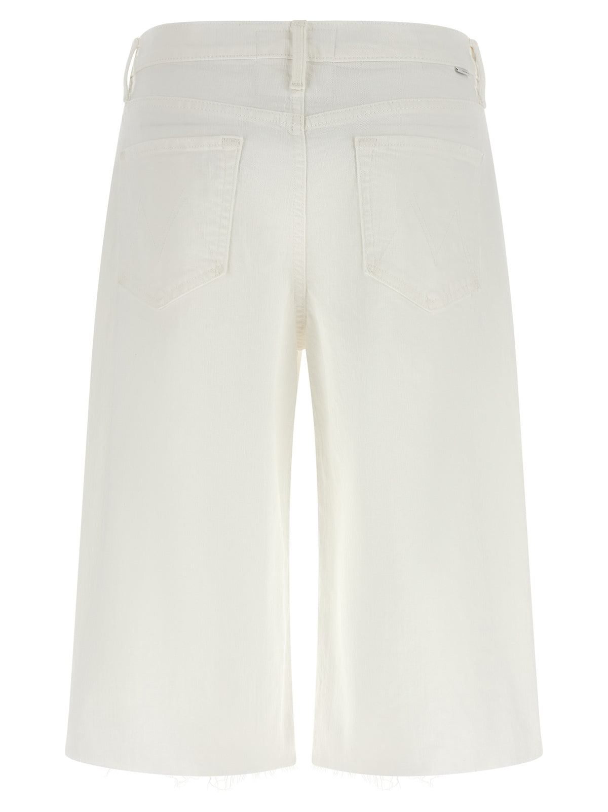 Mother Denim White Cotton Bermuda Shorts