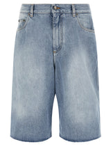 Shorts Bermuda en coton bleu Dolce & Gabbana