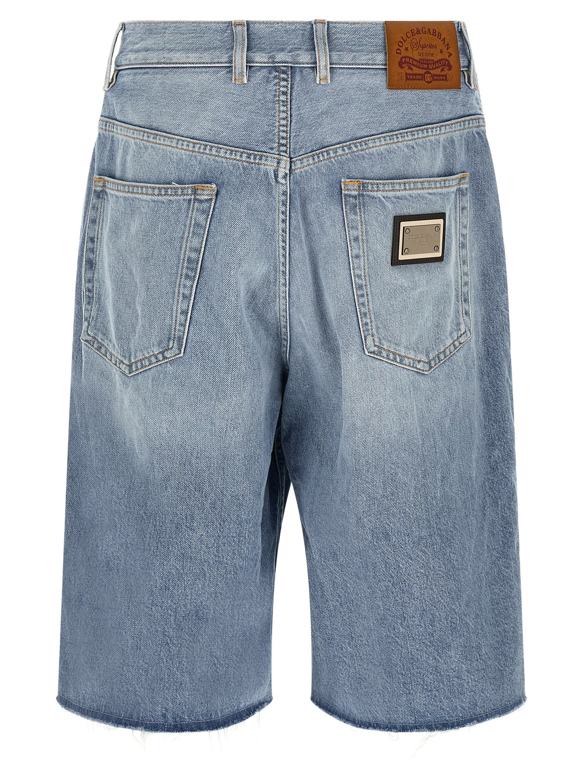 Shorts Bermuda en coton bleu Dolce & Gabbana
