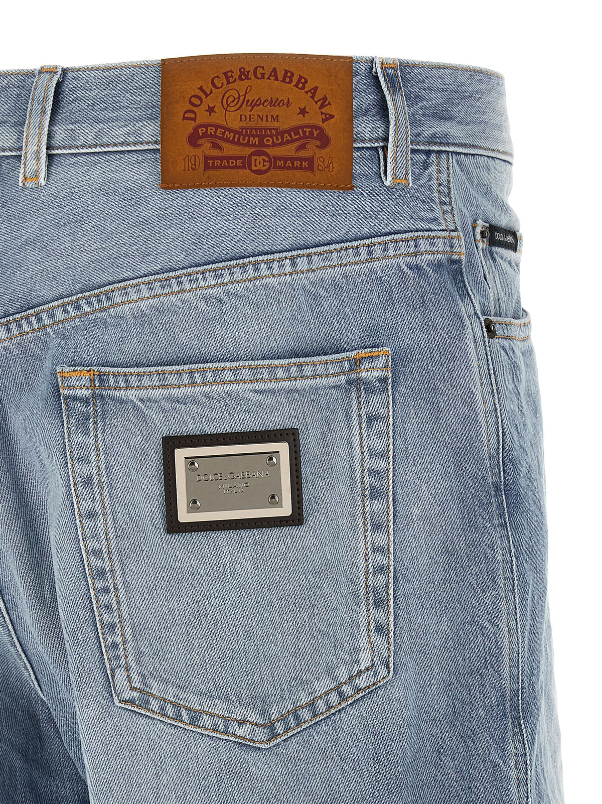 Shorts Bermuda en coton bleu Dolce & Gabbana