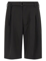 CELLAR DOOR Black Polyester Bermuda Shorts