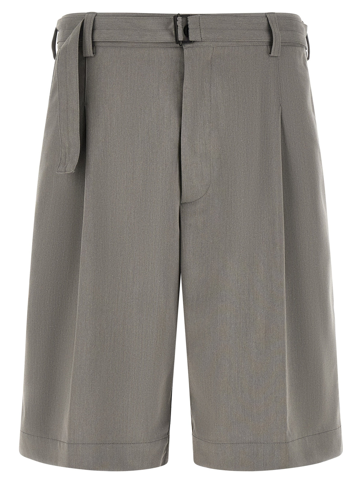 CELLAR DOOR Gray Polyester Bermuda Shorts