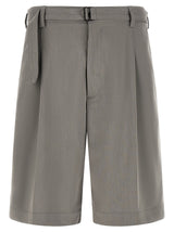CELLAR DOOR Gray Polyester Bermuda Shorts