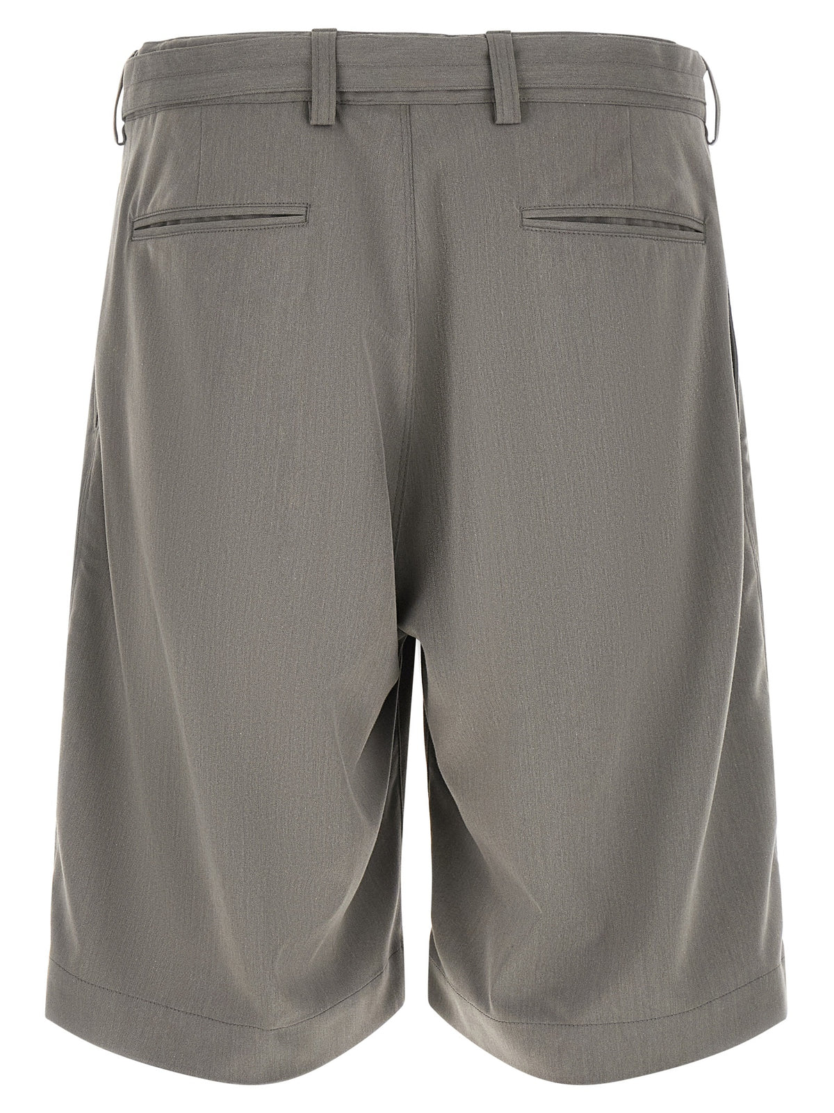 CELLAR DOOR Gray Polyester Bermuda Shorts