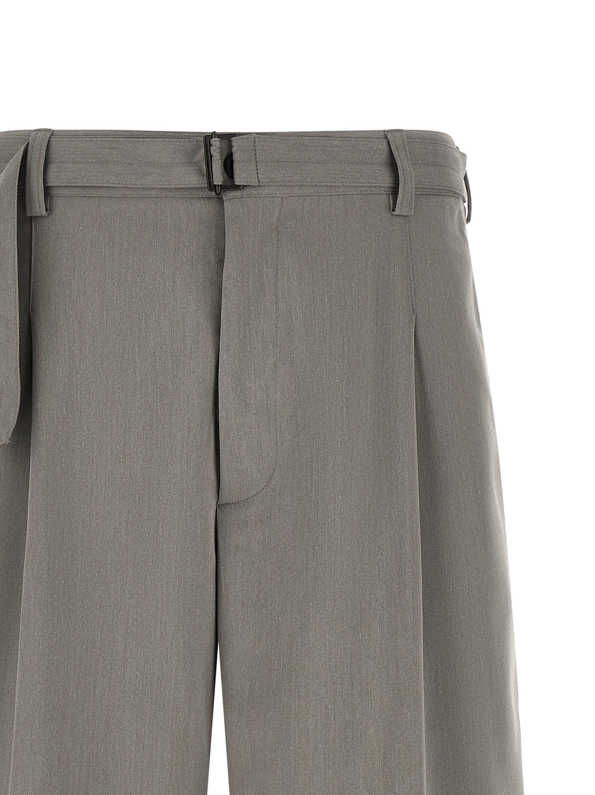 CELLAR DOOR Gray Polyester Bermuda Shorts