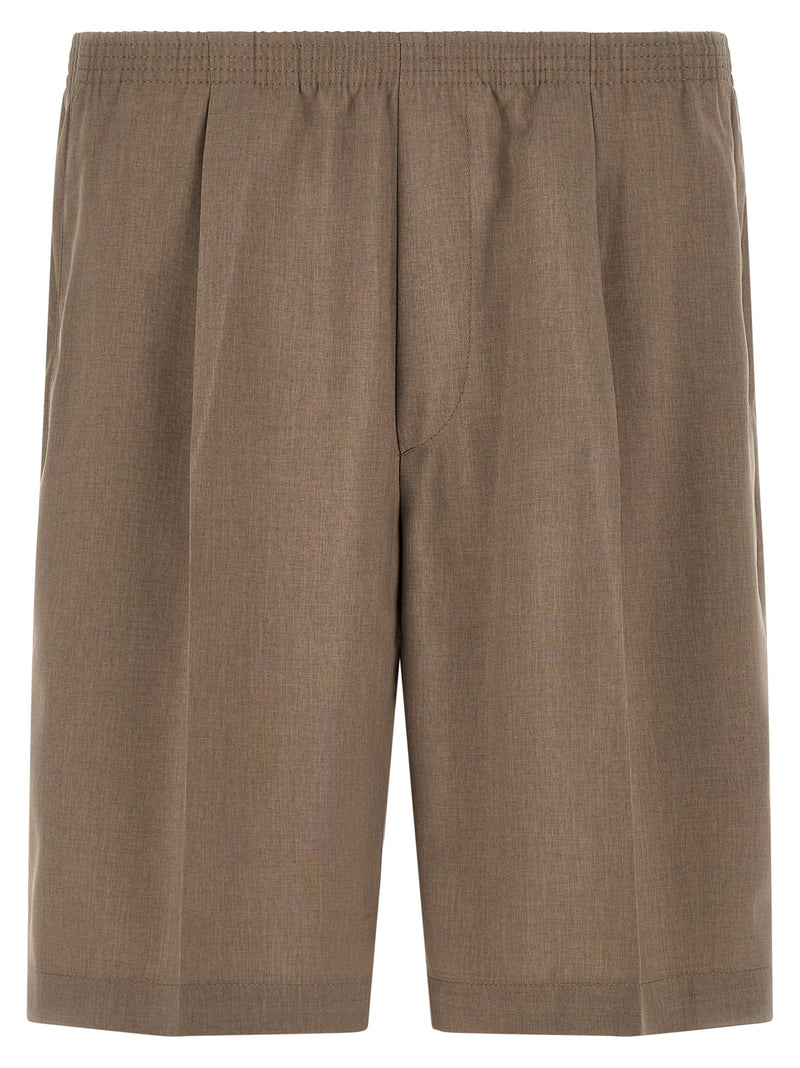 CELLAR DOOR Brown Polyester Bermuda Shorts