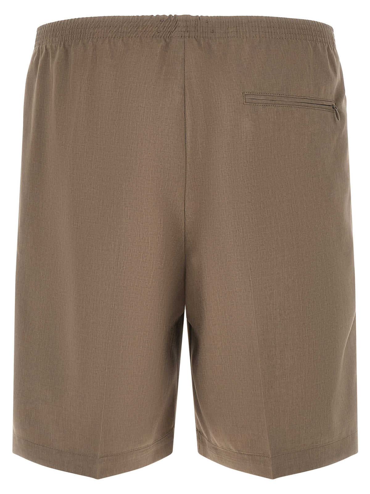 CELLAR DOOR 'Arno' Brown Polyester Bermuda Shorts
