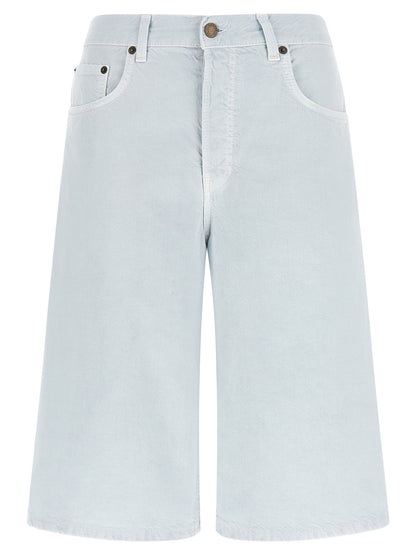 Haikure Blue Cotton Bermuda Shorts