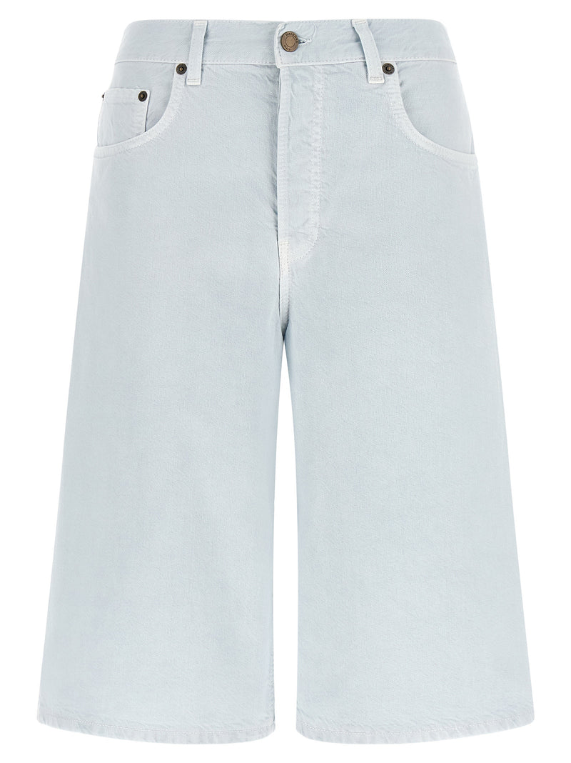 Haikure Blue Cotton Bermuda Shorts