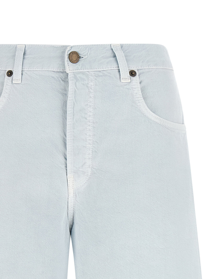 Haikure Blue Cotton Bermuda Shorts