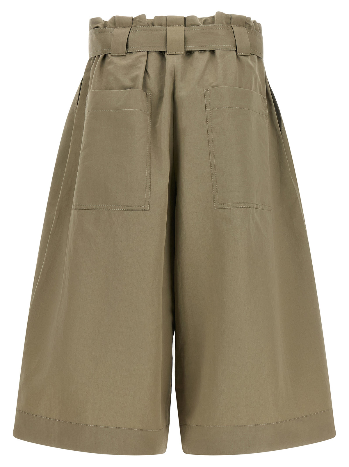 Shorts bermudas bicolores en coton Brunello Cucinelli