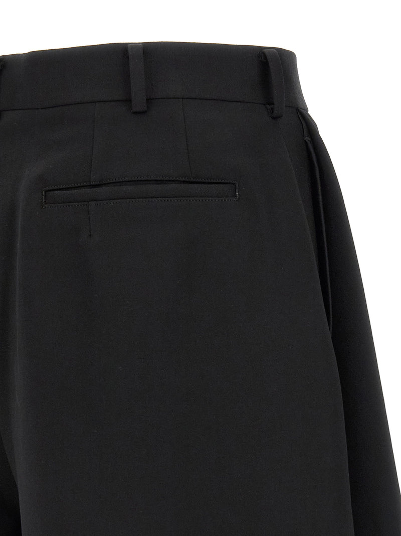 Comme Des Garçons Black Wool Bermuda Shorts