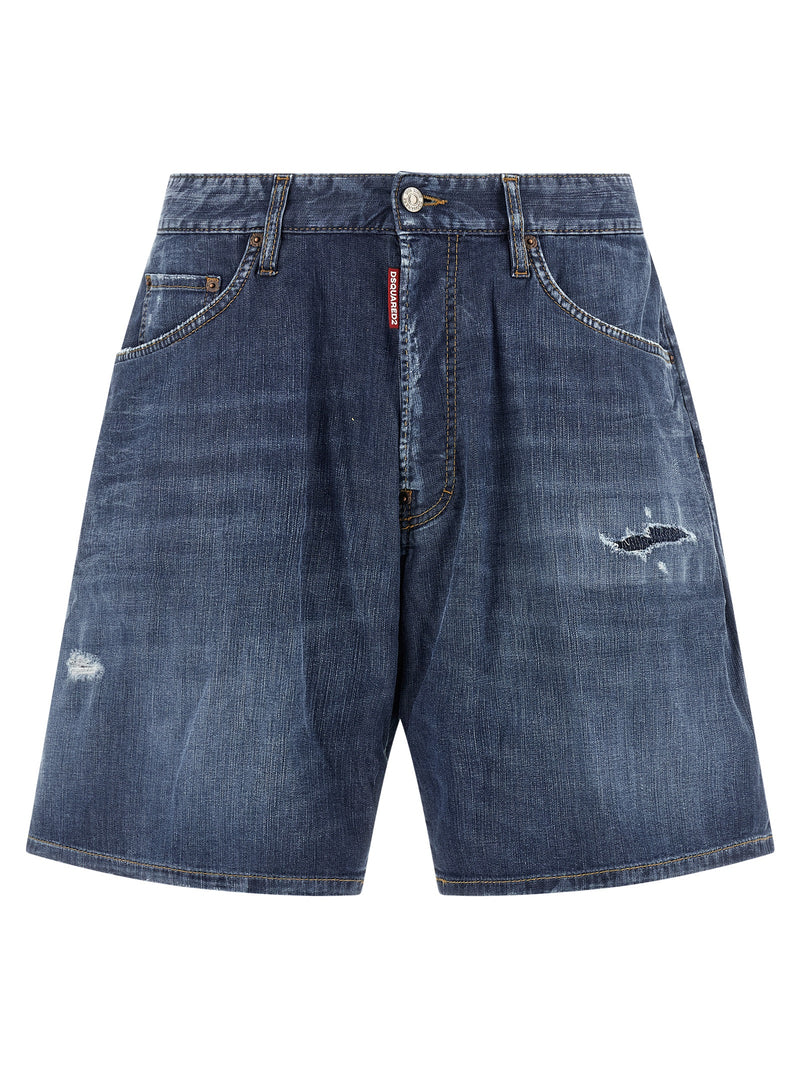 Dsquared² Blue Cotton Bermuda Shorts