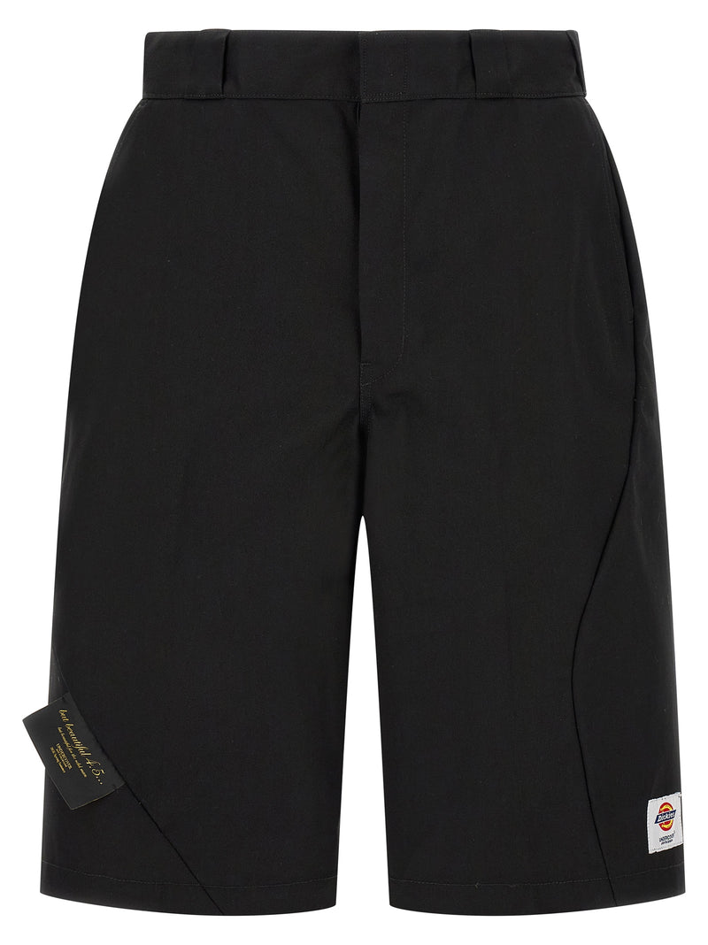 Undercover Black Polyester Bermuda Shorts