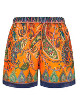 Short Bermuda en ramie orange Etro