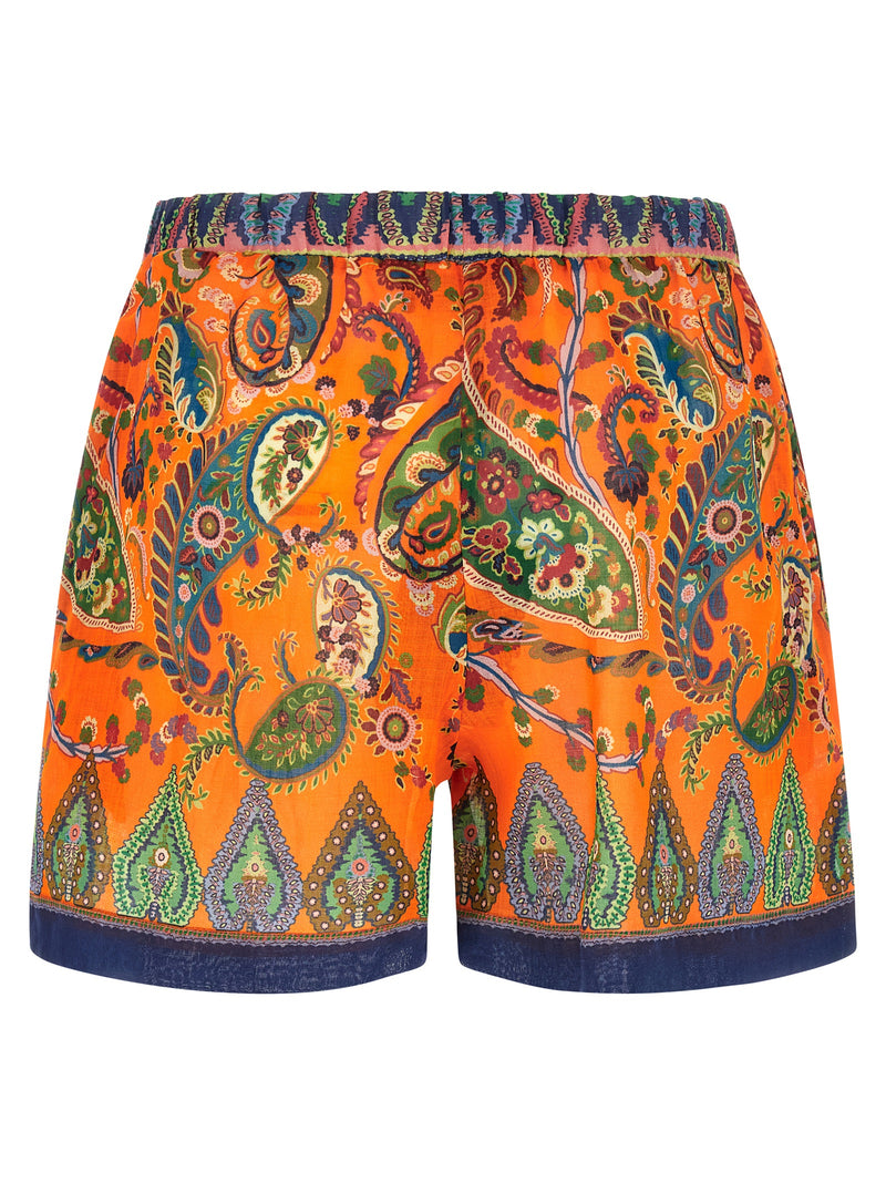Short Bermuda en ramie orange Etro