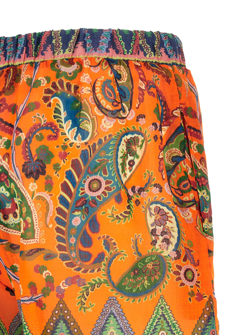 Short Bermuda en ramie orange Etro