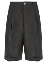 Shorts Bermudas Jacquemus en lin gris