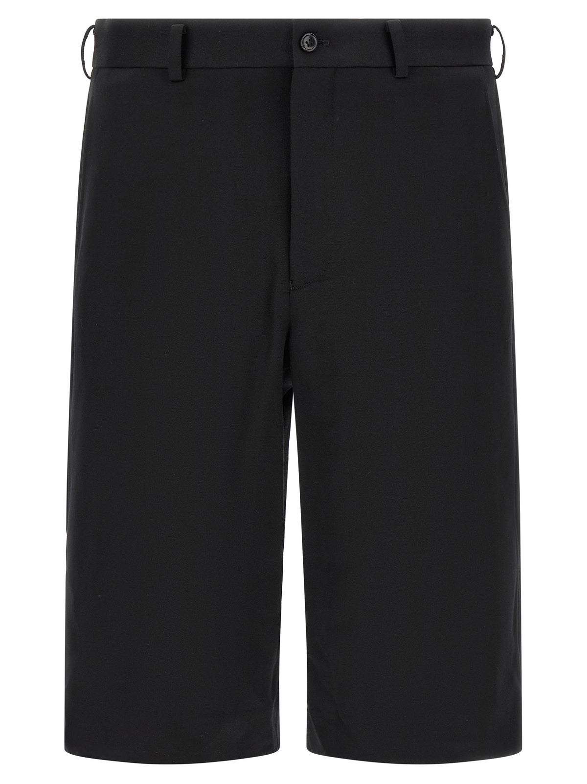 Comme Des Garçons Black Wool Bermuda Shorts