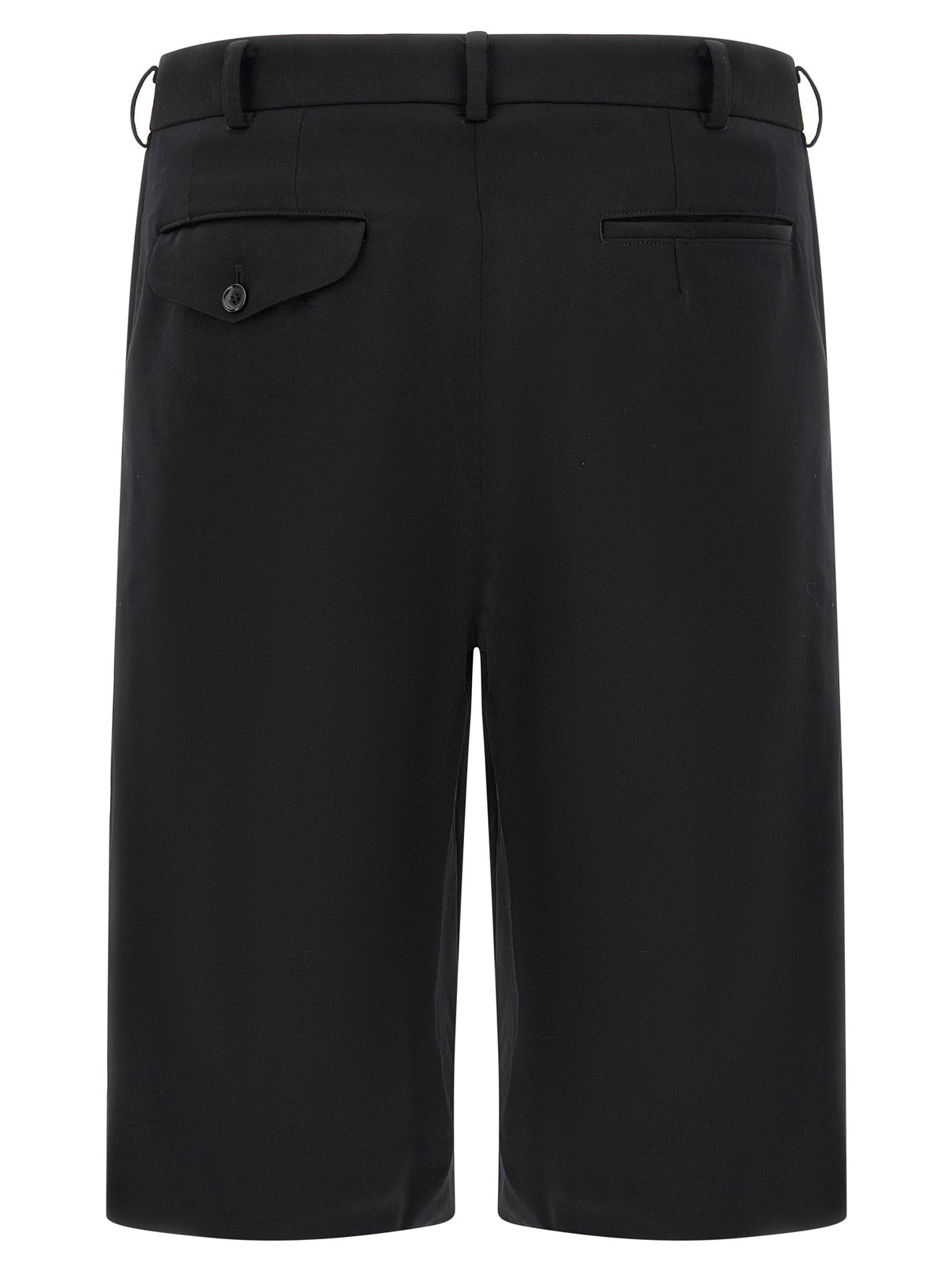 Comme Des Garçons Black Wool Bermuda Shorts