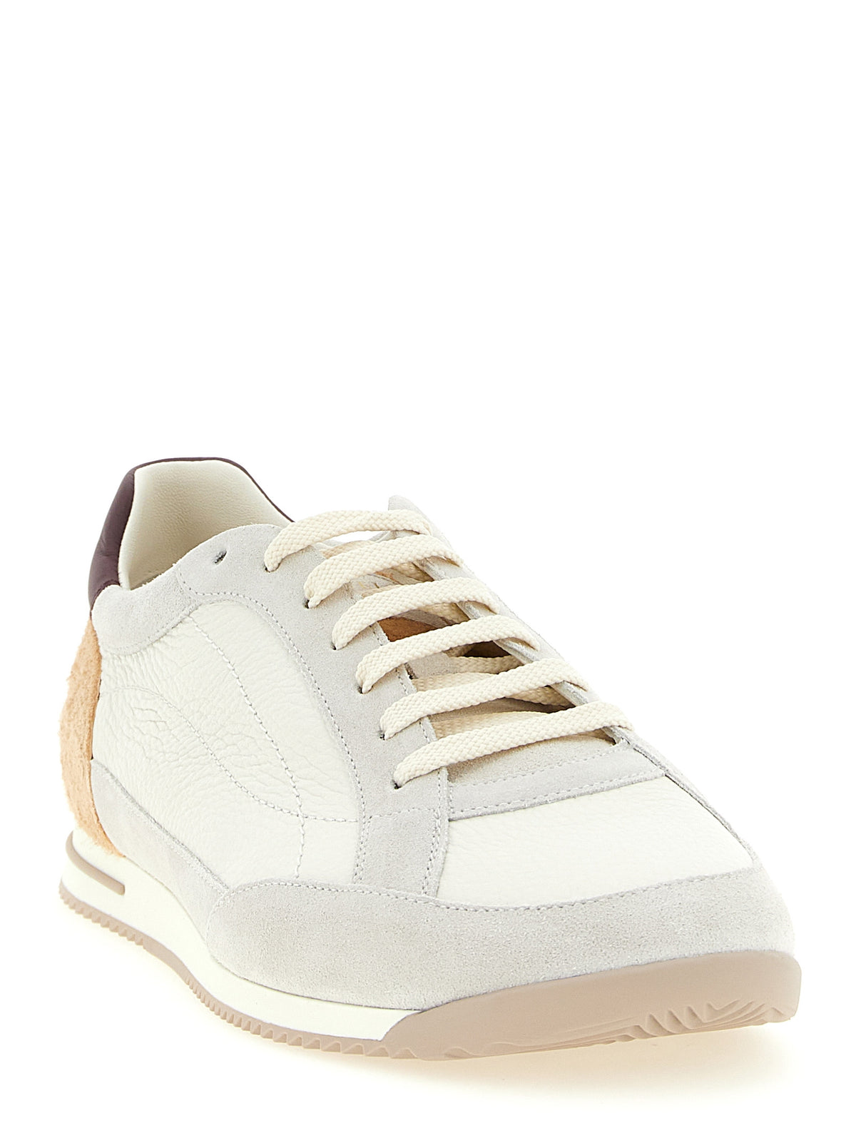 Baskets basses Brunello Cucinelli en cuir nubuck beige