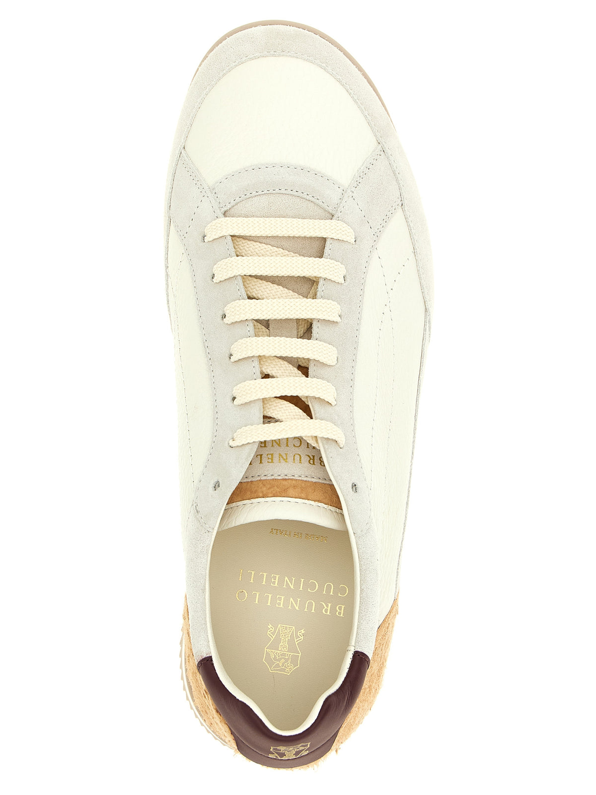 Baskets basses Brunello Cucinelli en cuir nubuck beige