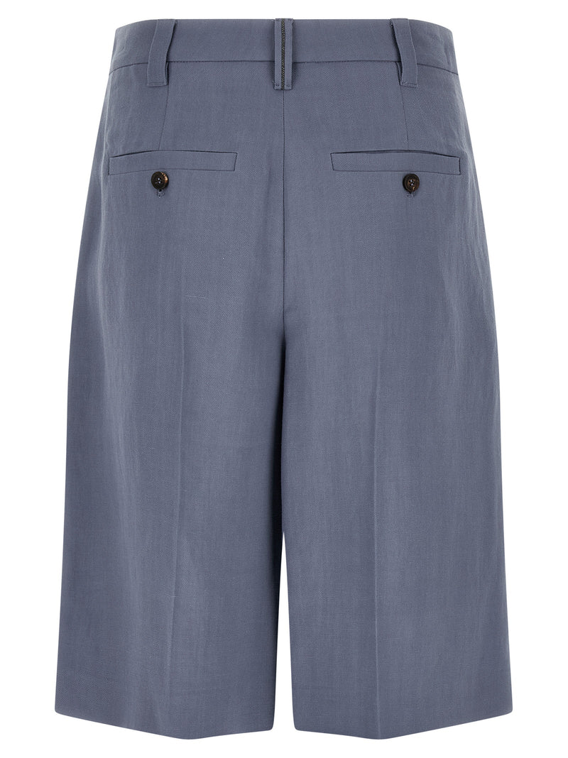 Short bermuda Brunello Cucinelli en viscose bleu