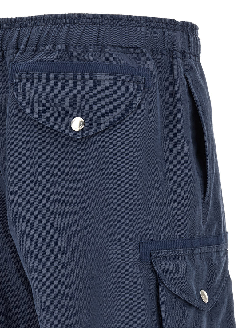 Brunello Cucinelli Blue Linen Bermuda Shorts
