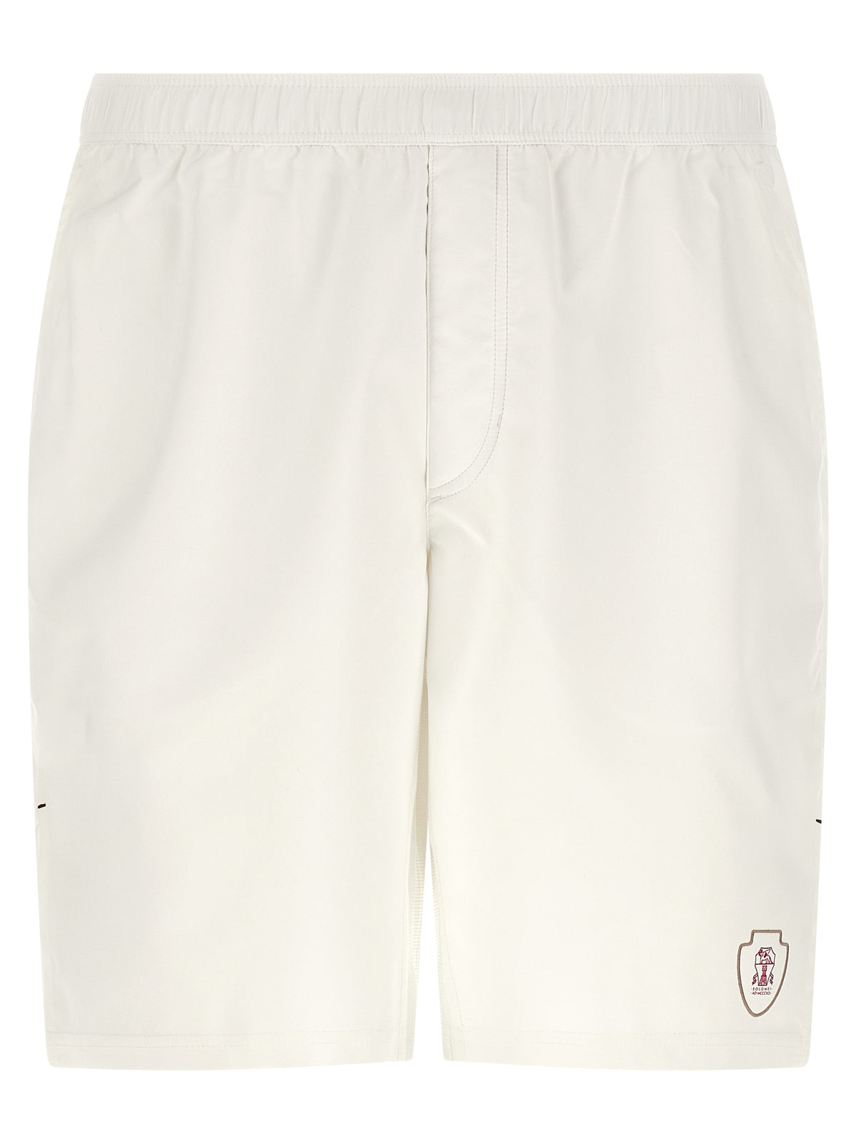 Brunello Cucinelli White Polyester Bermuda Shorts