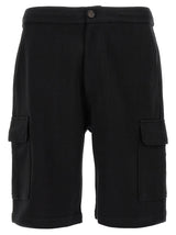 Brunello Cucinelli Black Cotton Bermuda Shorts