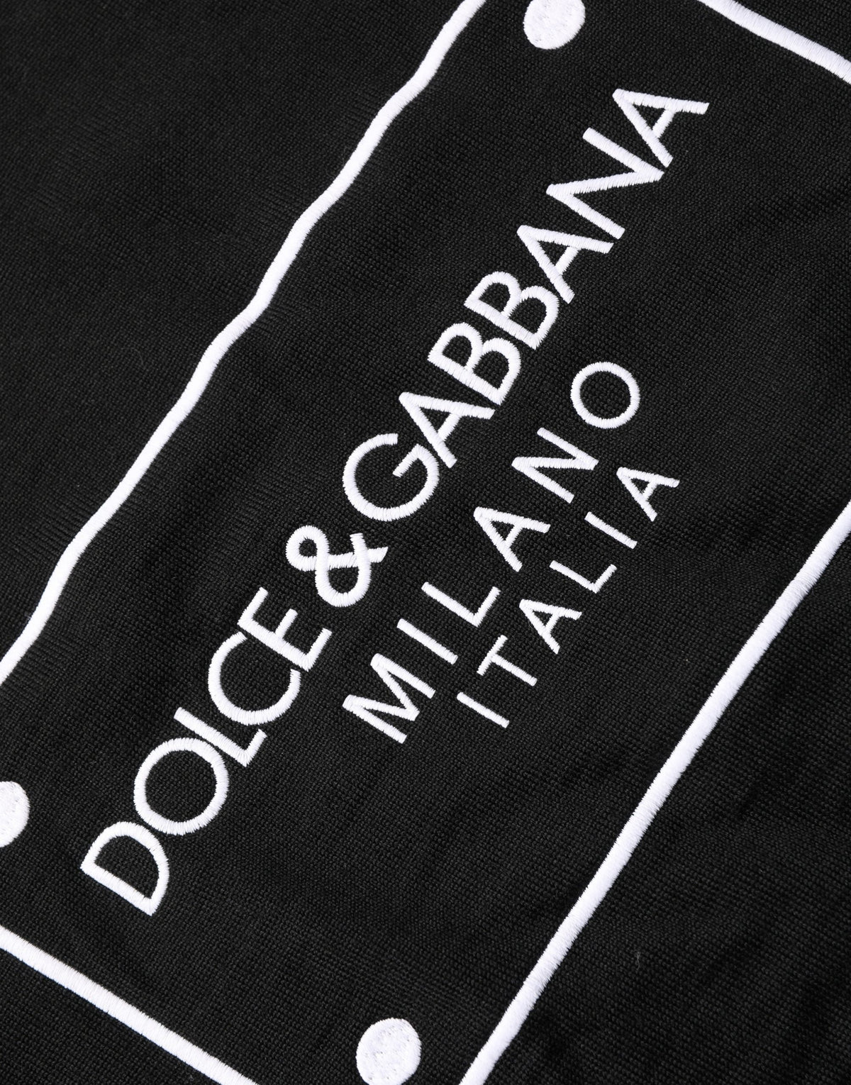 Pull en laine Dolce & Gabbana noir à col rond et logo graphique