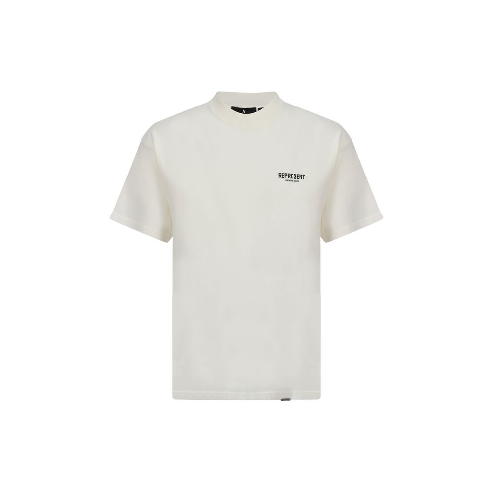 T-shirt en coton blanc Représente