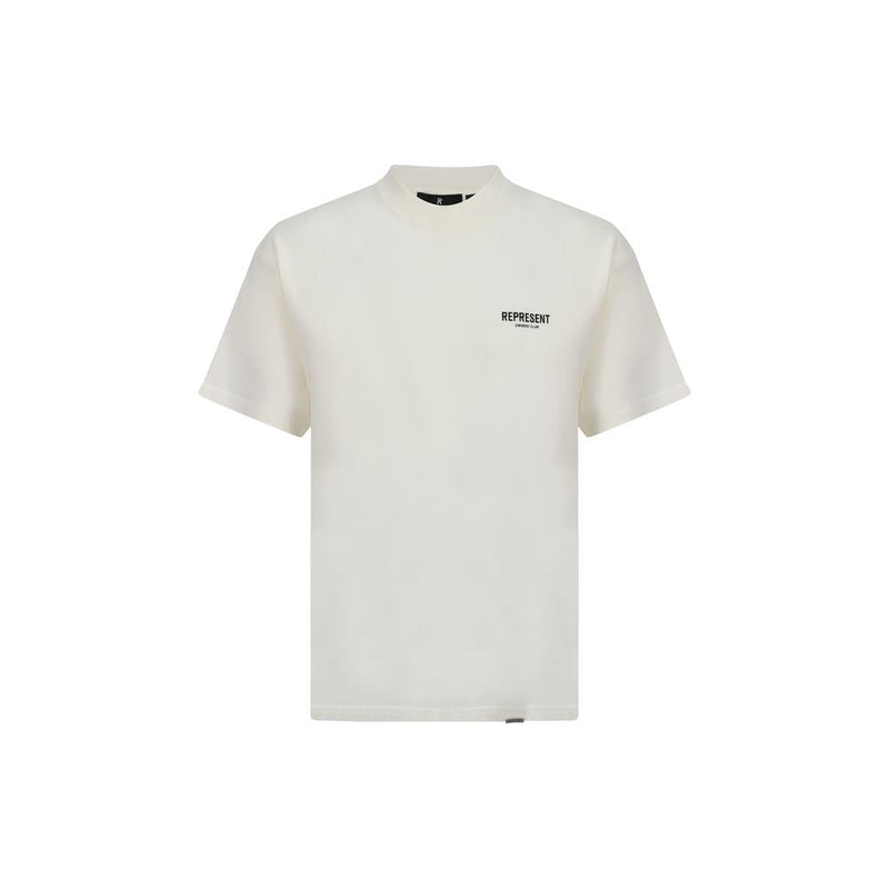 T-shirt en coton blanc Représente